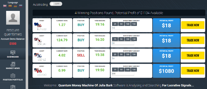 Quantum Income Machine Trading Software