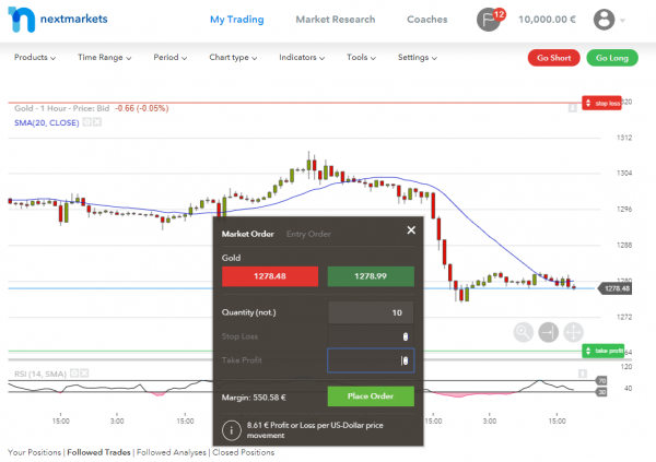 NextMarkets CFD Trading App