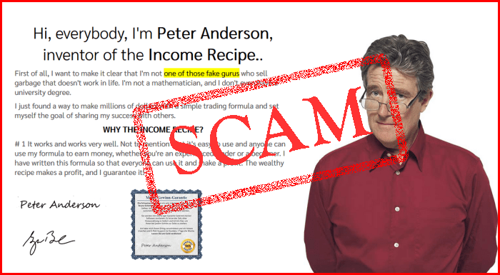Income Recipe Scam