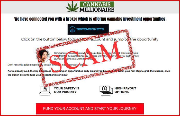 Cannabis Millionaire Scam Trading System