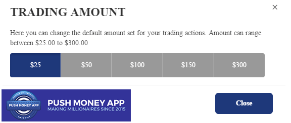 Push Money App Software Settings
