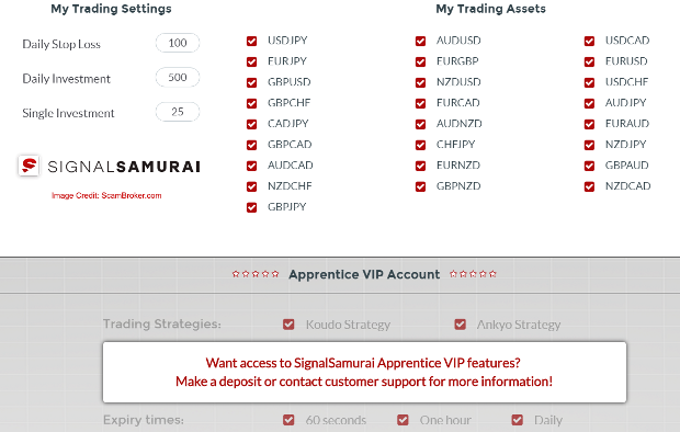 Signal Samurai Binary Option Signals Software